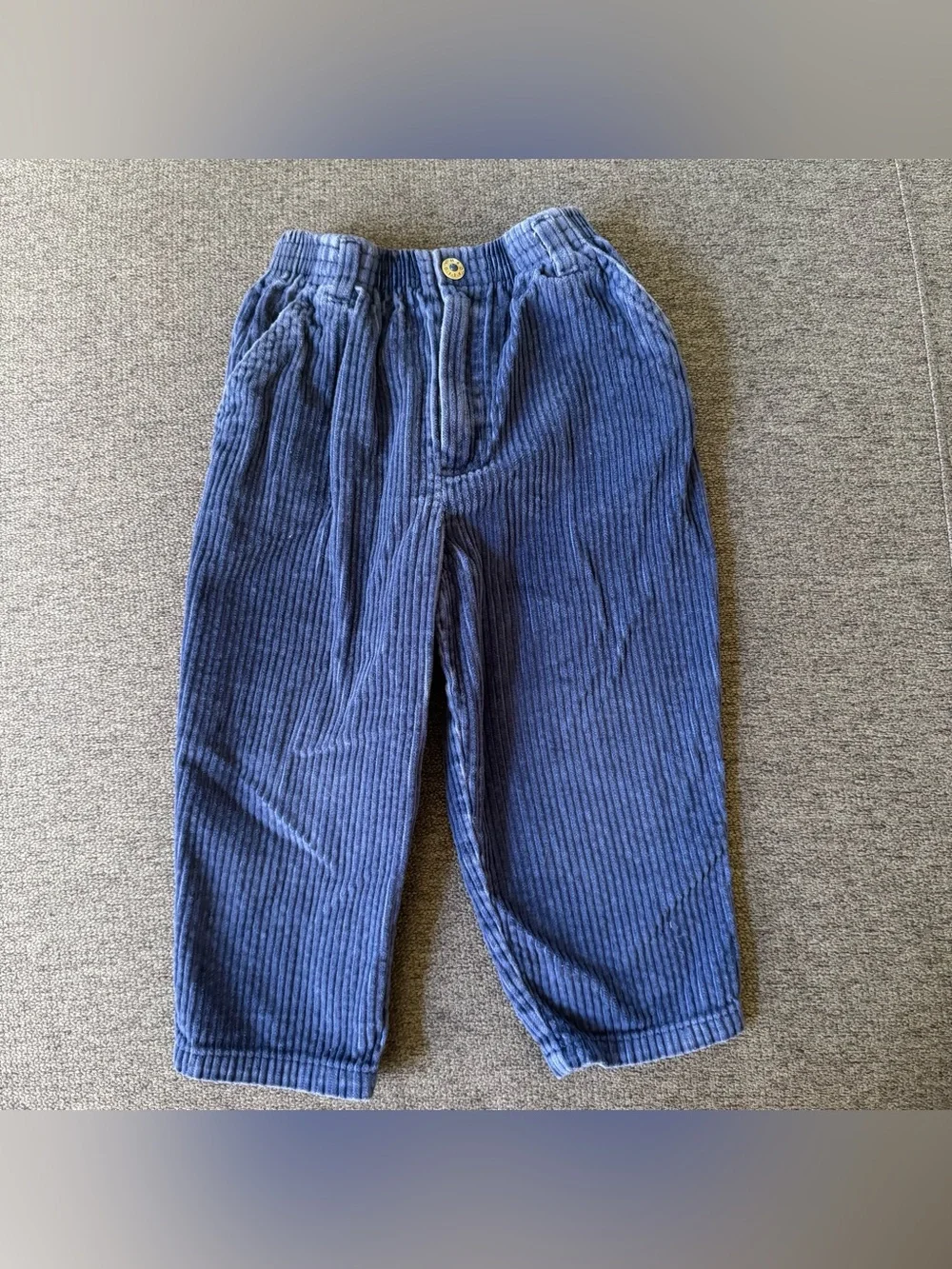 Vintage Gymboree Blue Corduroy Pull-On Pants Joggers Rainbow Tag Boy S/2T